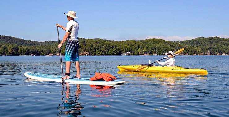 Paddleboarding and Kayaking